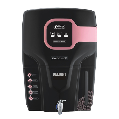 WILLFREAD Delight Series with 2 year warrantty black pink Alkaline Ro water purifier